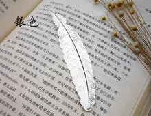 Load image into Gallery viewer, 1pc Creative Retro Feather Metal Bookmark Beautiful Cool Book Page Mark Children Student Gift Stationery School Office Supplies