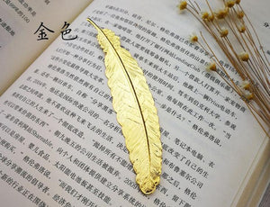 1pc Creative Retro Feather Metal Bookmark Beautiful Cool Book Page Mark Children Student Gift Stationery School Office Supplies