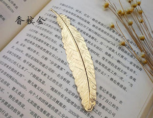 1pc Creative Retro Feather Metal Bookmark Beautiful Cool Book Page Mark Children Student Gift Stationery School Office Supplies