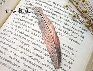 1pc Creative Retro Feather Metal Bookmark Beautiful Cool Book Page Mark Children Student Gift Stationery School Office Supplies
