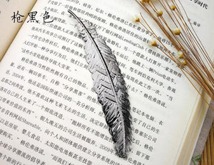 1pc Creative Retro Feather Metal Bookmark Beautiful Cool Book Page Mark Children Student Gift Stationery School Office Supplies