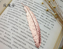 Load image into Gallery viewer, 1pc Creative Retro Feather Metal Bookmark Beautiful Cool Book Page Mark Children Student Gift Stationery School Office Supplies